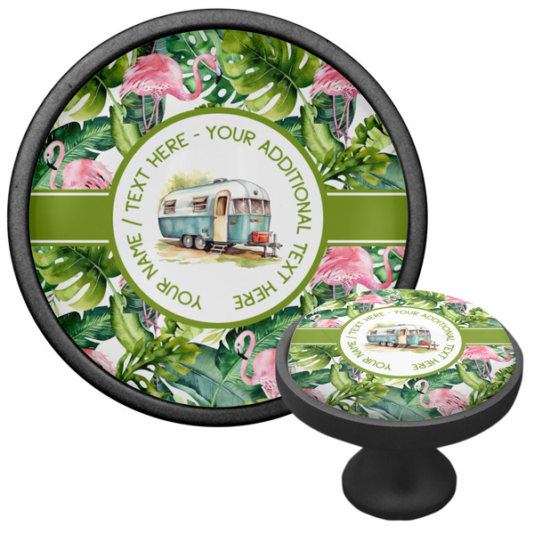 Flamingo & Camping Cabinet Knob - Black - Multi Angle