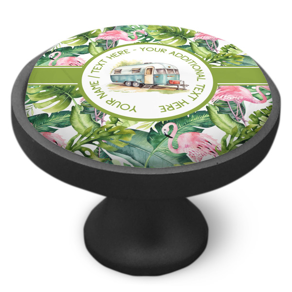 Flamingo & Camping Cabinet Knob - Black - Side