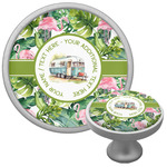 Flamingo & Camping Cabinet Knob - Silver (Personalized)