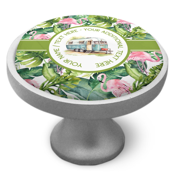 Custom Flamingo & Camping Cabinet Knob (Personalized)