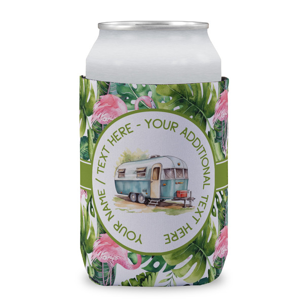 Flamingo & Camping Can Cooler - Standard 12oz - Single on Can
