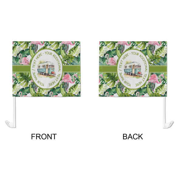 Flamingo & Camping Car Flag - Large - APPROVAL