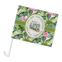 Flamingo & Camping Car Flag (Personalized)