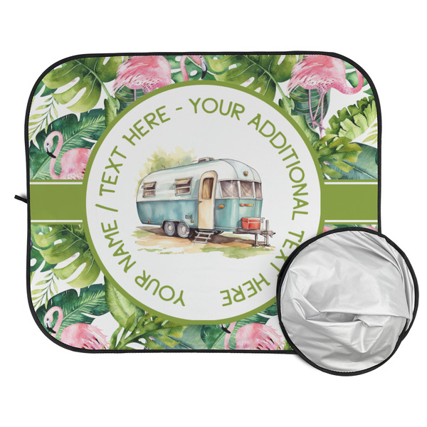 Flamingo & Camping Car Sun Shades - FOLDED & UNFOLDED