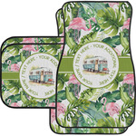 Flamingo & Camping Car Floor Mats Set - 2 Front & 2 Back (Personalized)