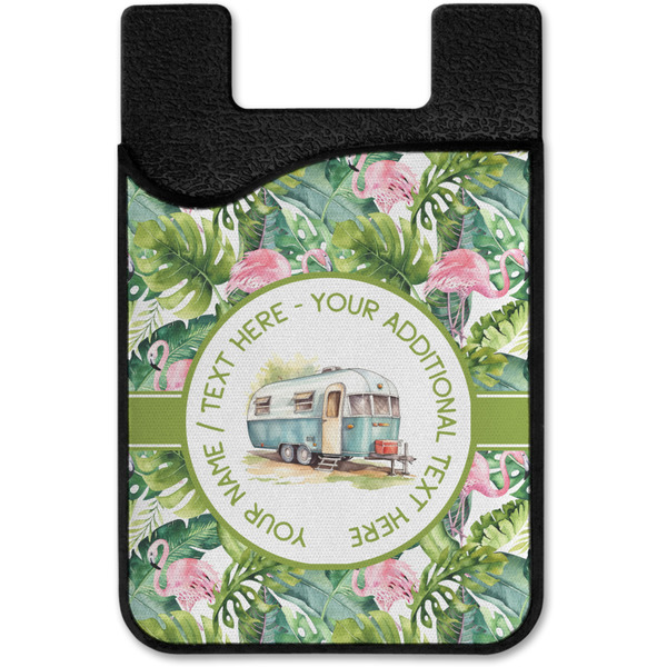 Flamingo & Camping Cell Phone Credit Card Holder