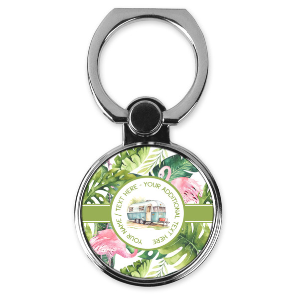 Custom Flamingo & Camping Cell Phone Ring Stand & Holder (Personalized)