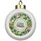 Flamingo & Camping Ceramic Ball Ornament (Personalized)