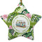 Flamingo & Camping Star Ceramic Ornament (Personalized)