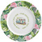 Flamingo & Camping Ceramic Dinner Plates - Set of 4 (Personalized)