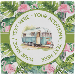 Flamingo & Camping Ceramic Tile Hot Pad (Personalized)