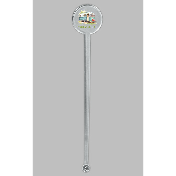 Flamingo & Camping Clear Plastic 7" Stir Stick - Round - Single Stick