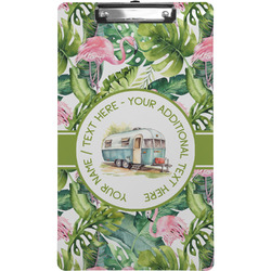 Flamingo & Camping Clipboard - Legal Size (Personalized)