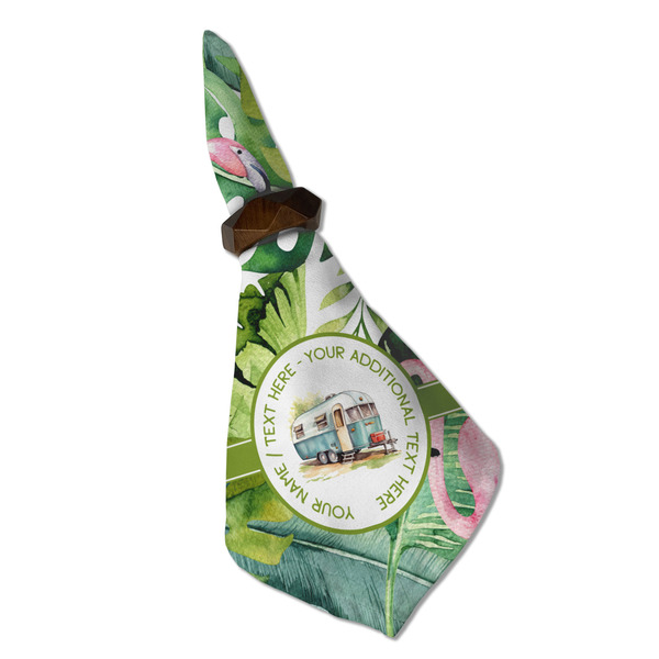 Flamingo & Camping Cloth Napkins - Personalized Dinner (Folded in Ring) (MAIN)