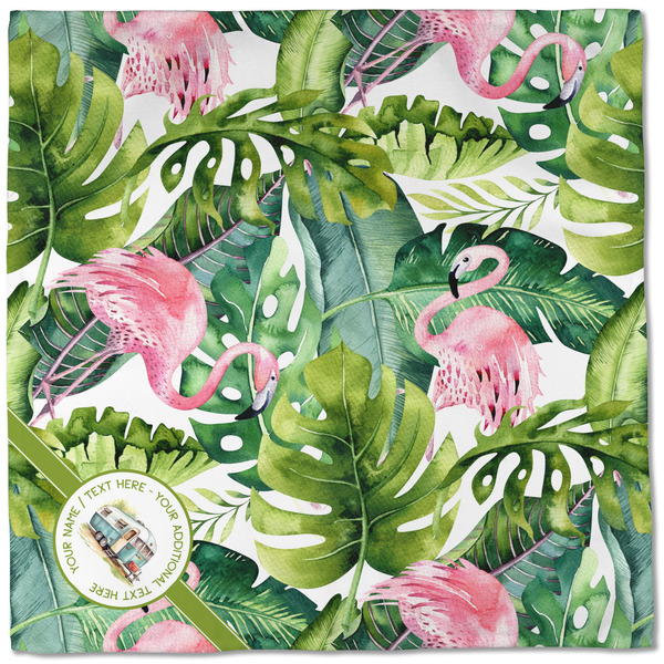 Flamingo & Camping Cloth Napkins - Personalized Dinner (Full Open)