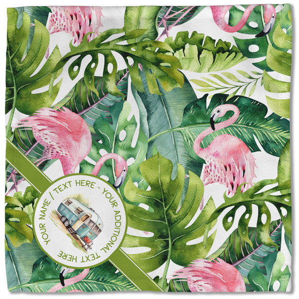 Flamingo & Camping Cloth Napkins - Personalized Lunch (Single Full Open)