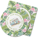 Flamingo & Camping Rubber Backed Coaster (Personalized)