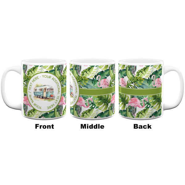 Flamingo & Camping Coffee Mug - 11 oz - White APPROVAL