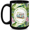 Flamingo & Camping 15 oz Coffee Mug - Black (Personalized)