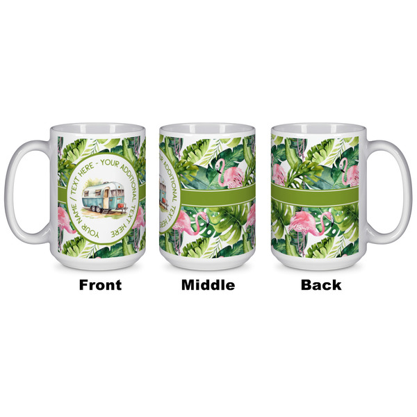 Flamingo & Camping Coffee Mug - 15 oz - White APPROVAL