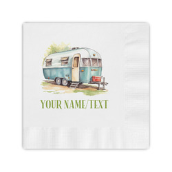 Flamingo & Camping Coined Cocktail Napkins