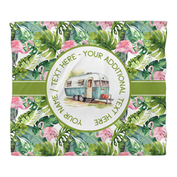 Flamingo & Camping Comforter - King - Front