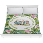 Flamingo & Camping Comforter - King (Personalized)