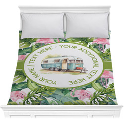 Flamingo & Camping Comforter - Full / Queen (Personalized)