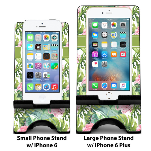 Flamingo & Camping Compare Phone Stand Sizes - with iPhones