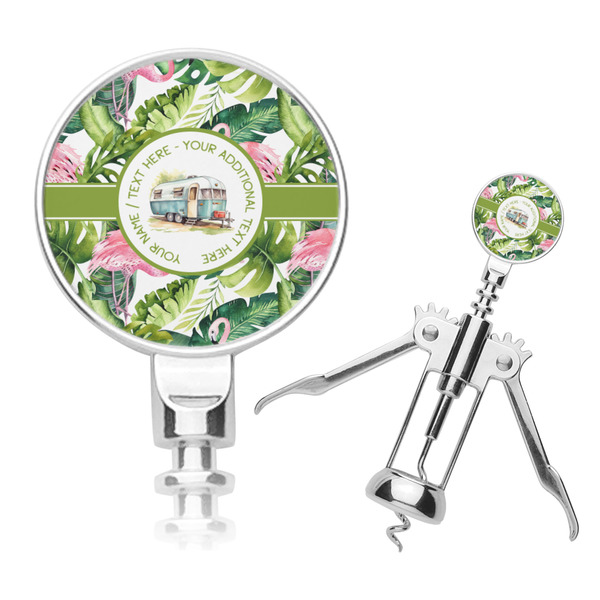 Custom Flamingo & Camping Corkscrew (Personalized)