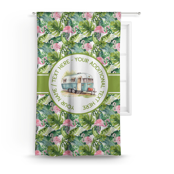 Custom Flamingo & Camping Curtain (Personalized)