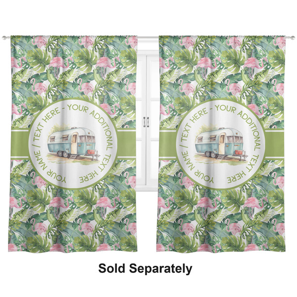 Flamingo & Camping Curtains Double
