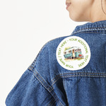 Flamingo & Camping Twill Iron On Patch - Custom Shape - Large (Personalized)