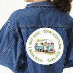 Flamingo & Camping Twill Iron On Patch - Custom Shape - 3XL (Personalized)