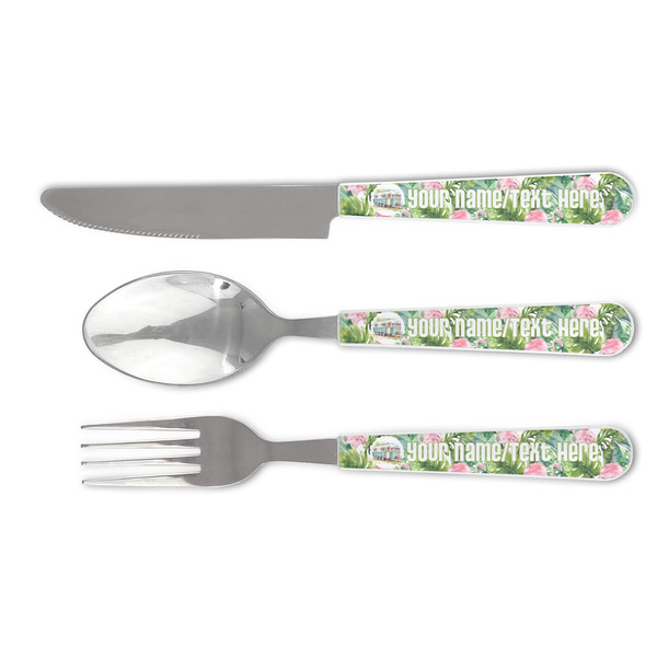 Custom Flamingo & Camping Cutlery Set