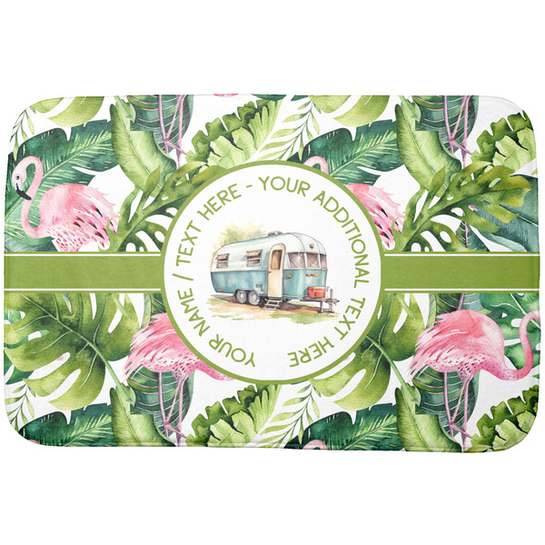 Custom Flamingo & Camping Dish Drying Mat (Personalized)