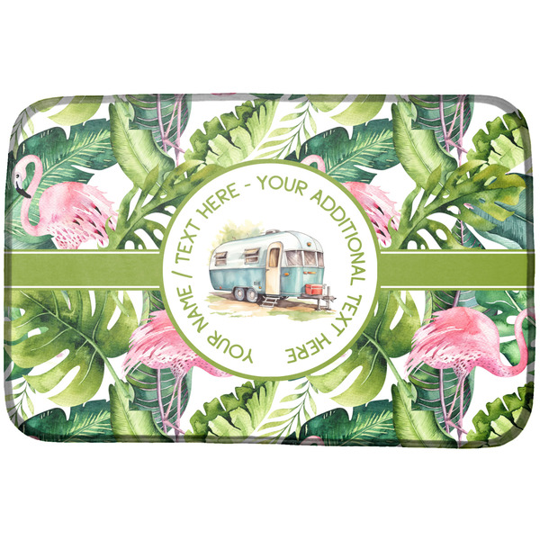 Custom Flamingo & Camping Dish Drying Mat (Personalized)