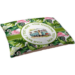 Flamingo & Camping Indoor Dog Bed - Large (Personalized)