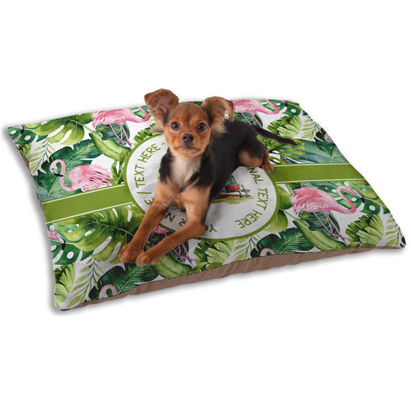 Flamingo & Camping Dog Bed - Small LIFESTYLE