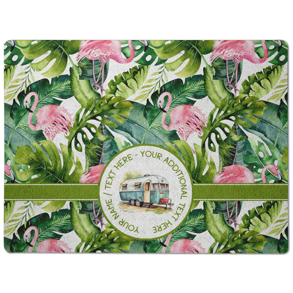 Flamingo & Camping Dog Food Mat - Medium without bowls