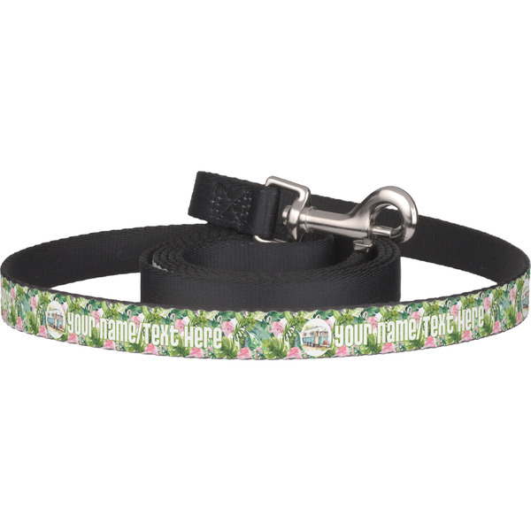 Custom Flamingo & Camping Dog Leash