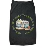 Flamingo & Camping Black Pet Shirt (Personalized)