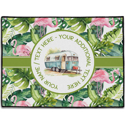 Flamingo & Camping Door Mat (Personalized)