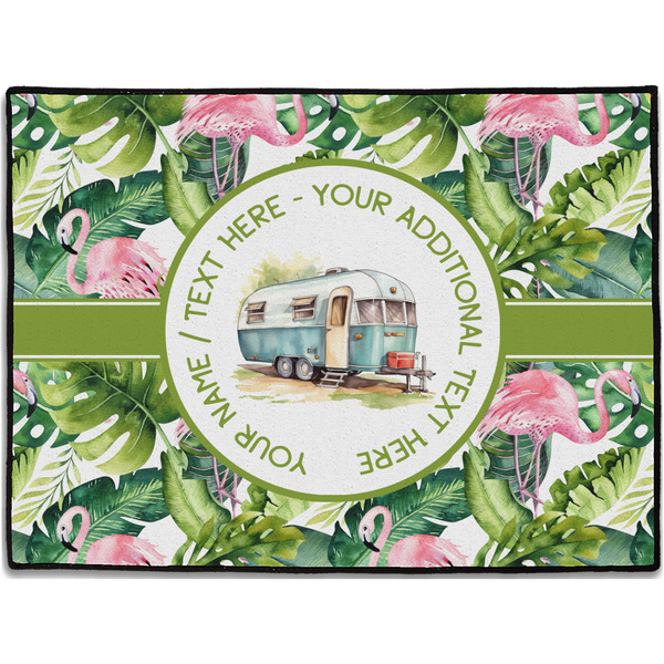 Custom Flamingo & Camping Door Mat (Personalized)