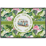 Flamingo & Camping Door Mat - 36" x 24" (Personalized)