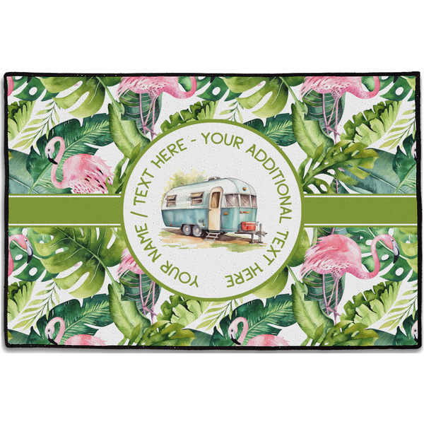 Flamingo & Camping Door Mat - 36"x24" - Approval
