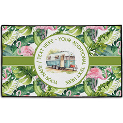 Flamingo & Camping Door Mat - 60" x 36" (Personalized)