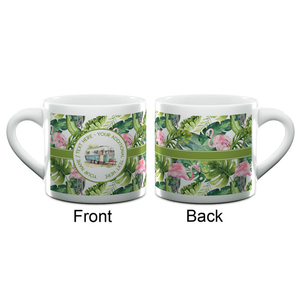 Flamingo & Camping Double Shot Espresso Cup - Single - Front & Back