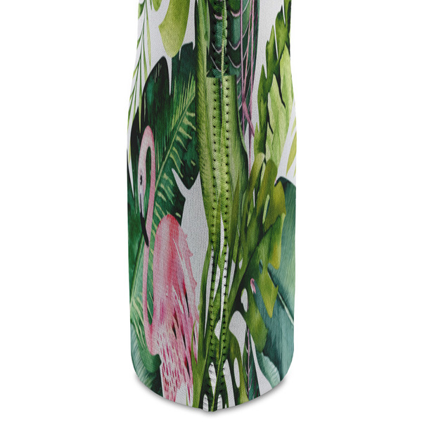 Flamingo & Camping Double Wine Tote - Side Closeup