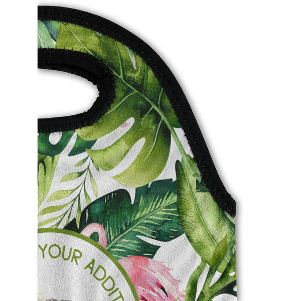 Flamingo & Camping Double Wine Tote - Top Closeup